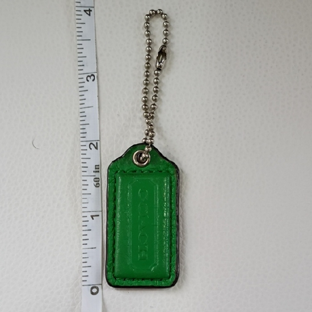 Coach Vibrant Green Leather  Hangtag
